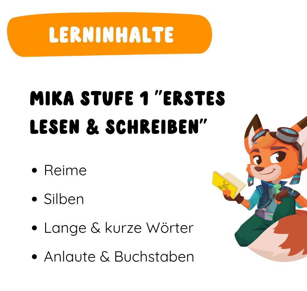 Figur Mika "Erstes Lesen & Schreiben" - Stufe 1