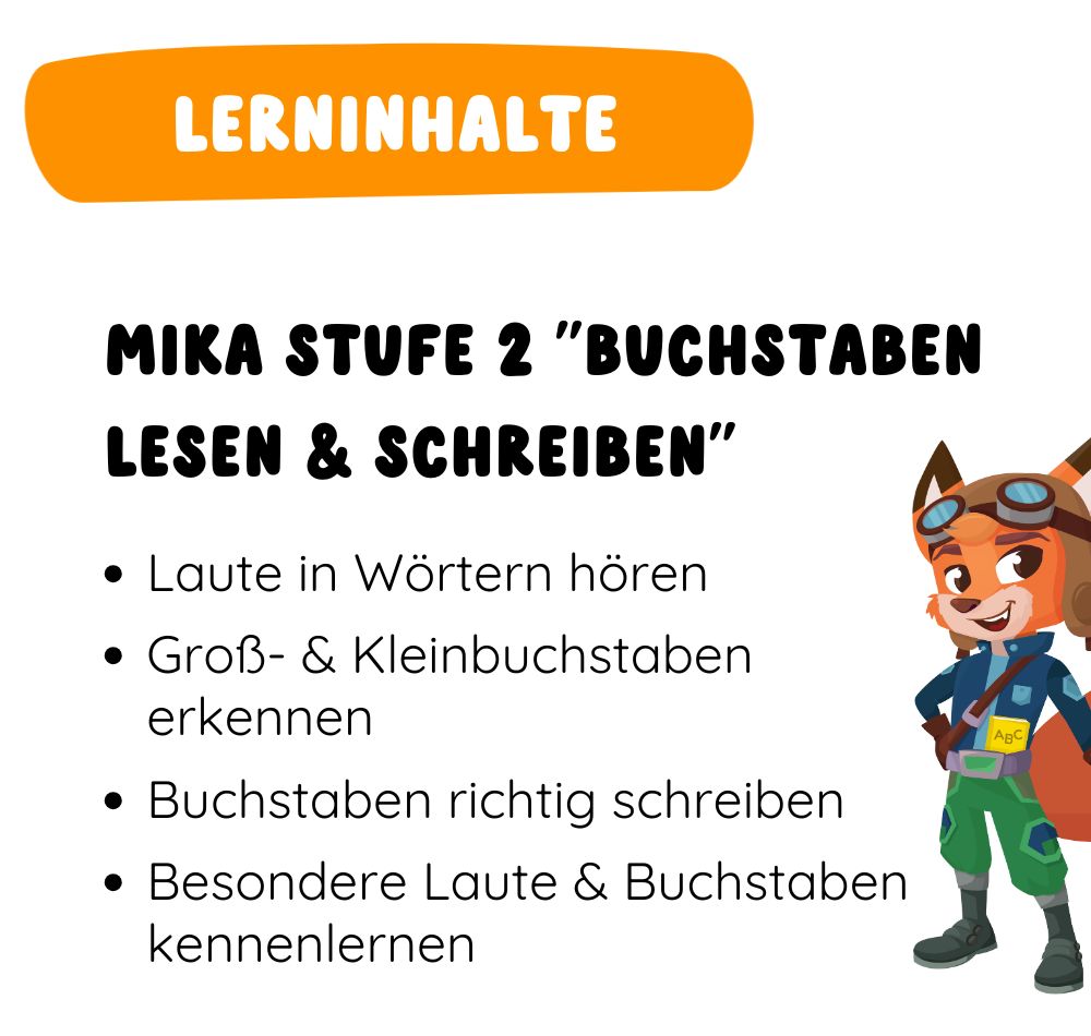 Figur Mika "ABC: Die Buchstaben" - Stufe 2