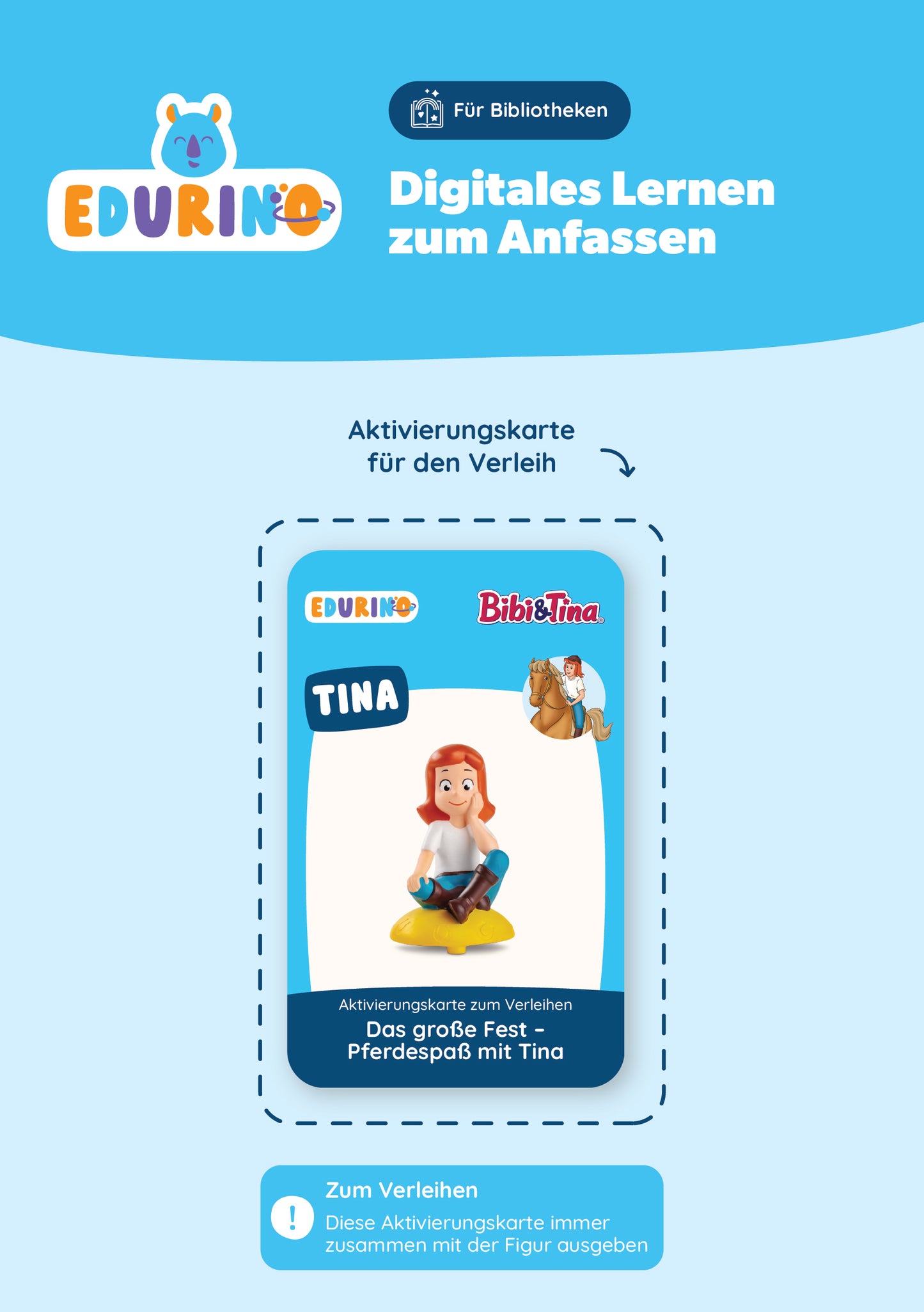 Figur Tina "Das große Fest - Pferdespaß mit Tina" (für Bibliotheken) - Vorbestellung