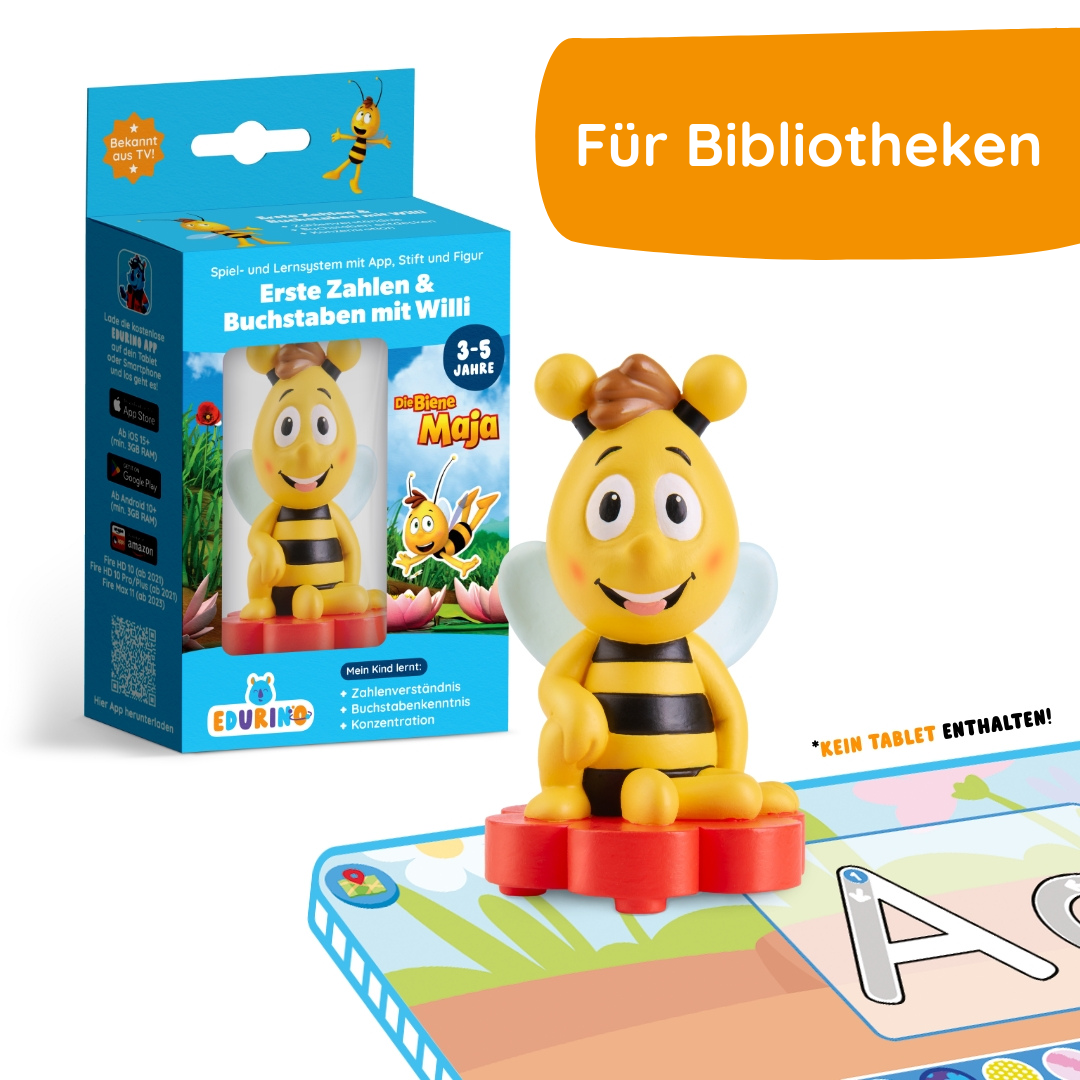 Figur Willi "Erste Zahlen und Buchstaben"(für Bibliotheken) - Vorbestellung