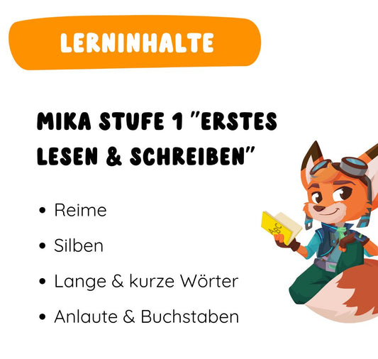 Figur Mika "Erstes Lesen & Schreiben" - Stufe 1