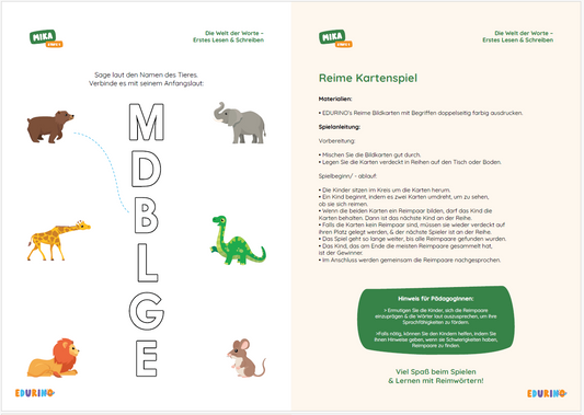Pädagogisches Lernmaterial Mika "Erstes Lesen & Schreiben"